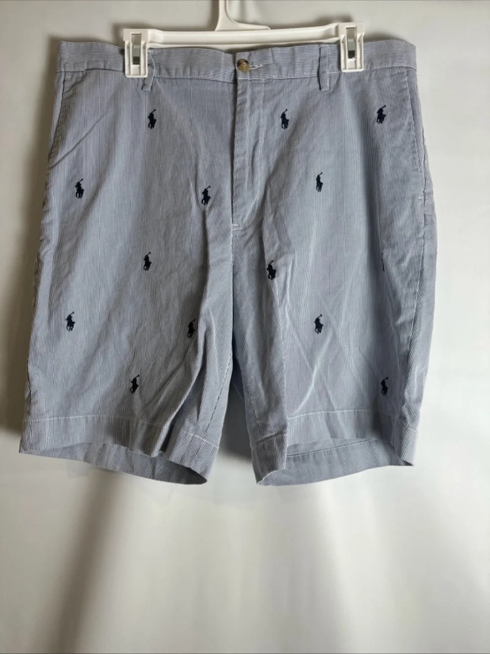 Ralph Lauren Light Blue Embroidered Pony Men’s Flat-Front Shorts
